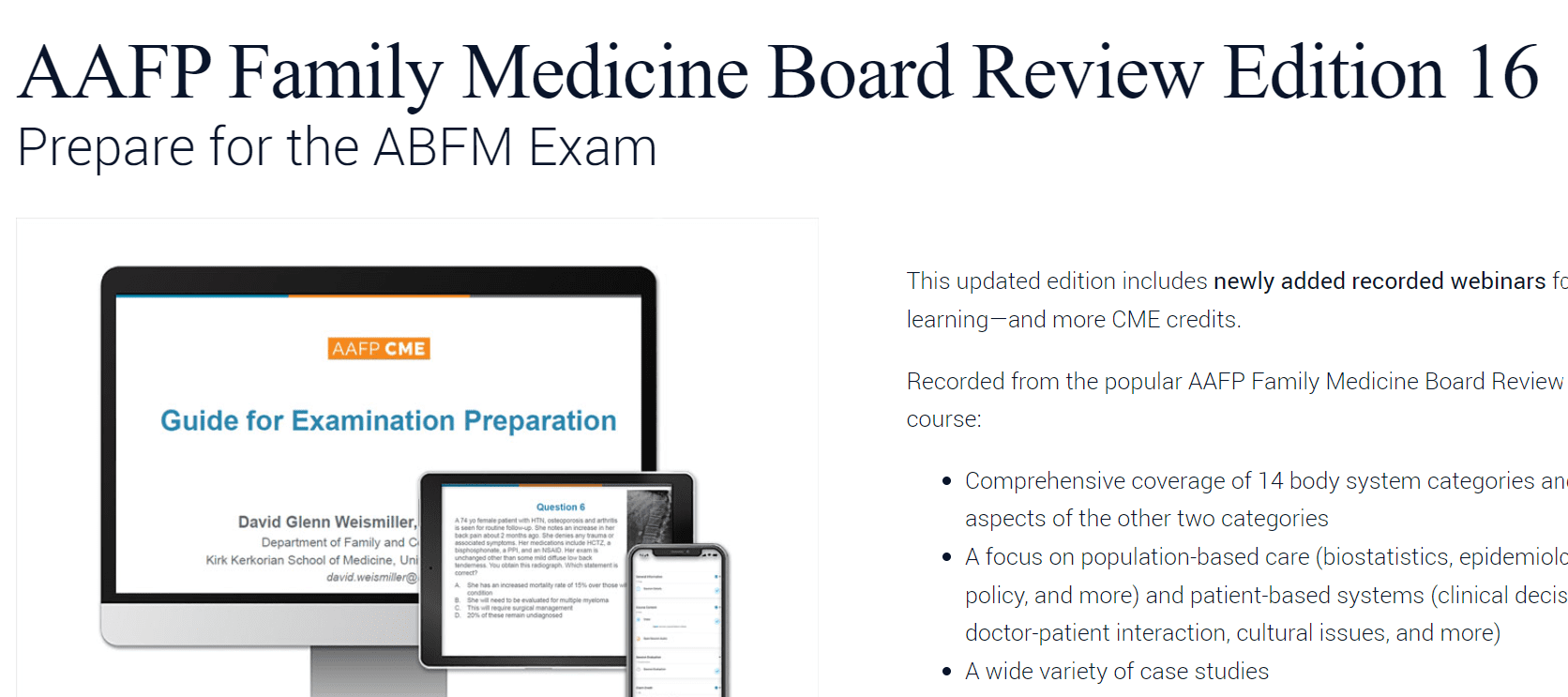 AAFP Family Medicine Board Review 16th Edition 2024