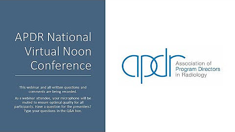 APDR National Virtual Noon Conference 2020