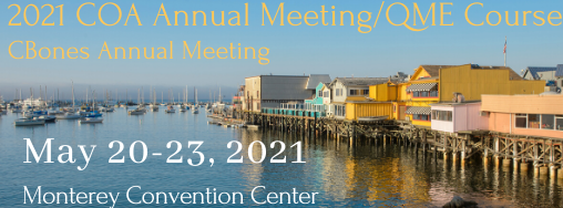 California Orthopaedic Association Annual Meeting 2021