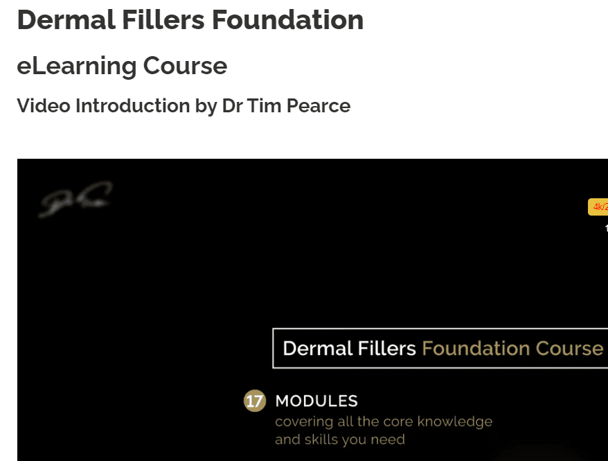 drtimpearce Dermal Fillers Foundation Course 2024