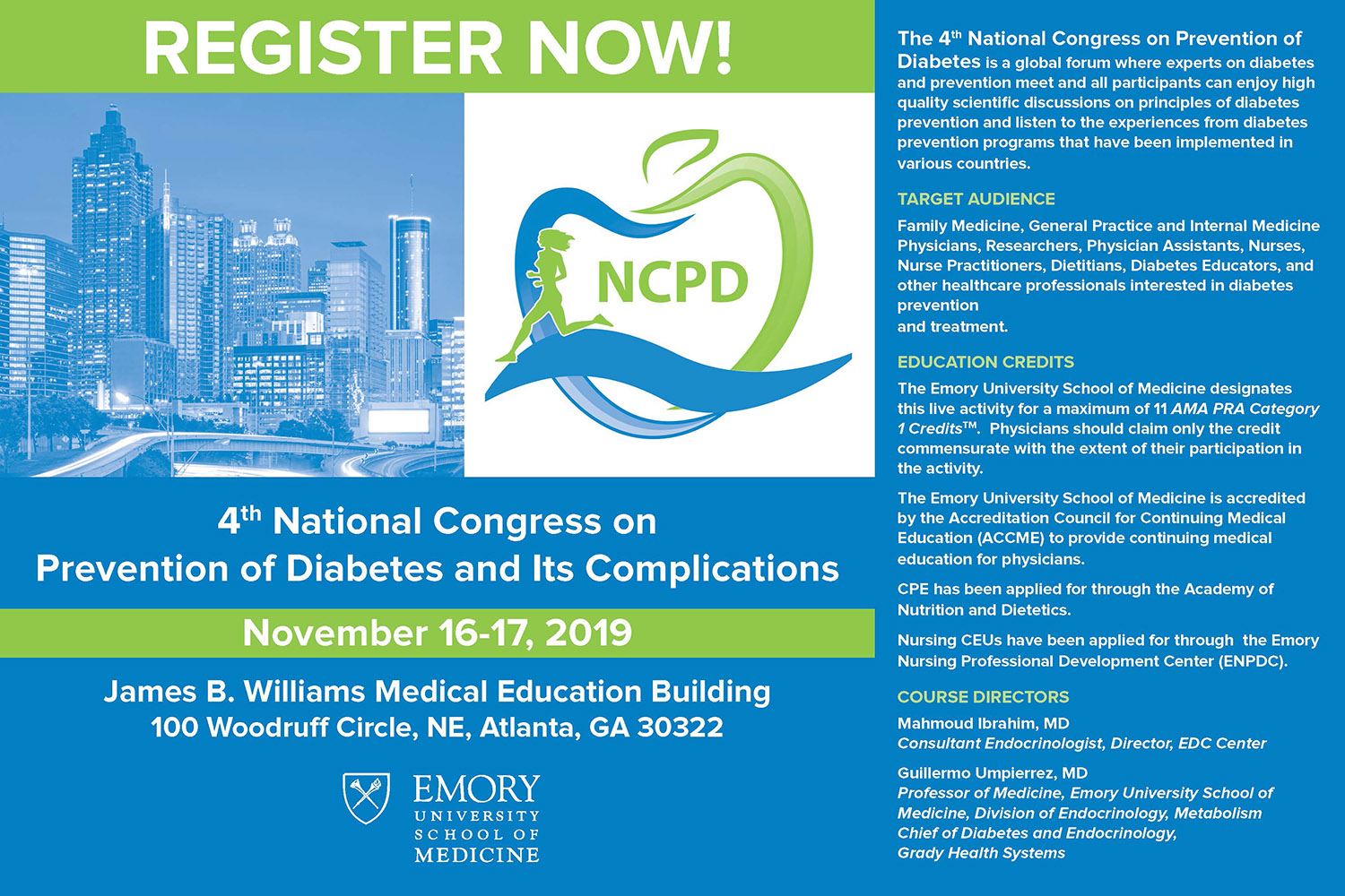 Emory 4th National Congress on Prevention of Diabetes and Its Complications 2019