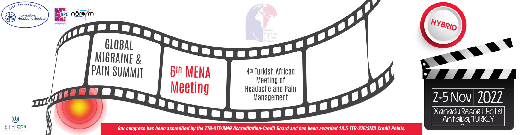 Global Migraine & Pain Summit 6th Mena Meeting & 4th Turkish African Meeting of Headache and Pain Management 2022