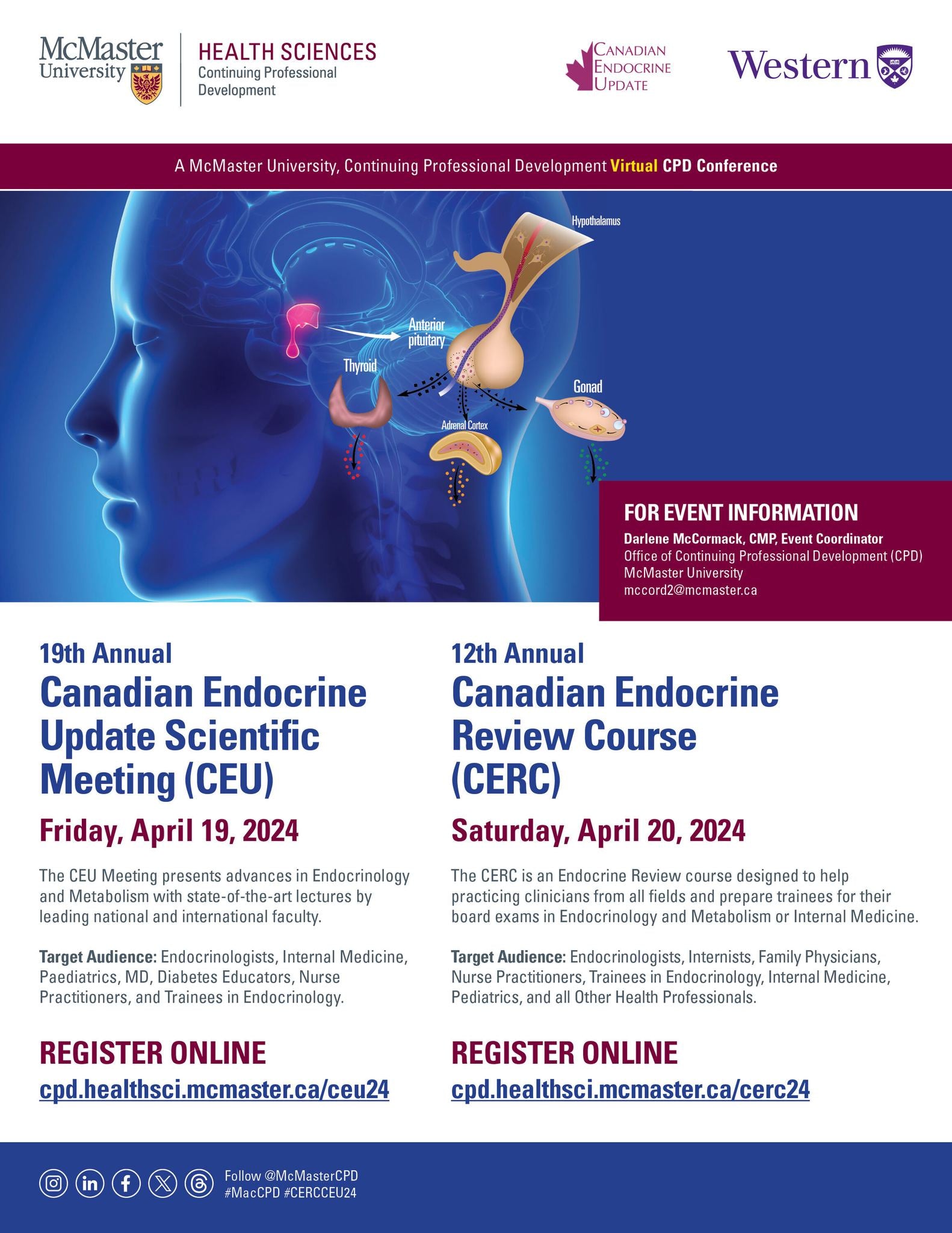 McMaster 19th Annual Canadian Endocrine Update Scientific Meeting & 12th Annual Canadian Endocrine Review Course 2024