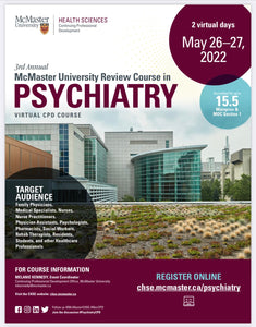 McMaster 3rd Annual McMaster Review Course in Psychiatry 2022