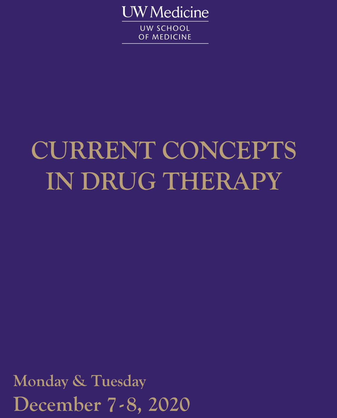 UW (Washington) Current Concepts in Drug Therapy 2020