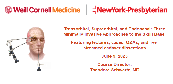 Weill Cornell Transorbital, Supraorbital, and Endonasal 3 MIS Approaches to the Skull Base 2023