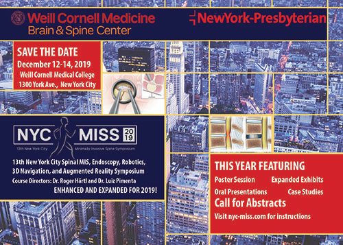 Weill Cornell Neurosurgery Conference MIS, Endoscopy, Robotics, 3D, December 2019