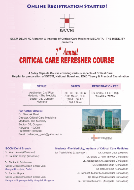 ISCCM Critical Care Reefrsher Course 2019 - Medical Videos | Board Review Courses